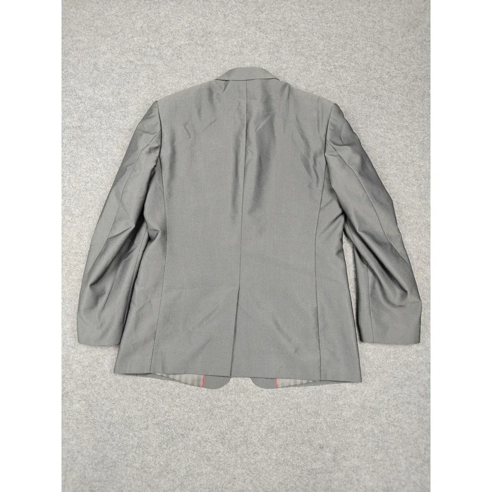 Dolce Vita Suit Mens 44L 38x30 Gray Polyester Viscose 2 Piece Classic Fit Italy
